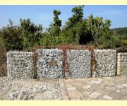 Stützmauer aus Steinkörben - Mauerlösung